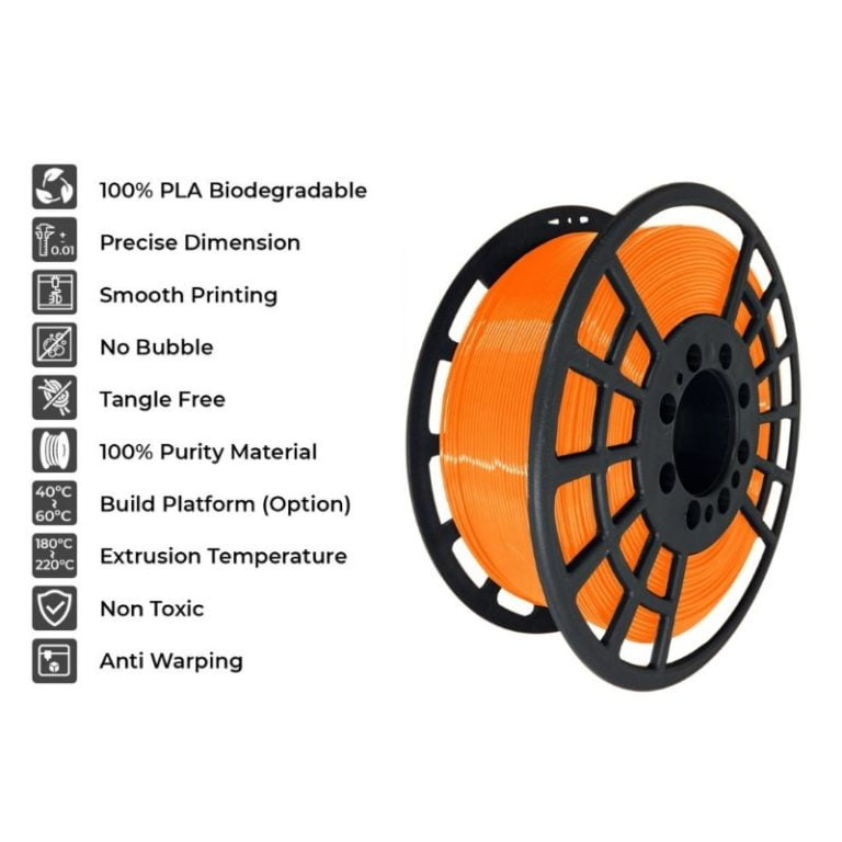 PLA+ 1kg Fluor Orange - GST3D - Image 2