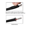 1m Manga Nylon Aberta Calha Tubo passa cabos com abertura 10mm ( Texture Sleeve 10mm ) - AIMSOAR