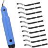 KIT 10 Laminas + Ferramenta de Limpeza Rebarbar Desbarbador (S10 Deburring Blade Trimming Knife Scraper Chamfer Tool) - AIMSOAR