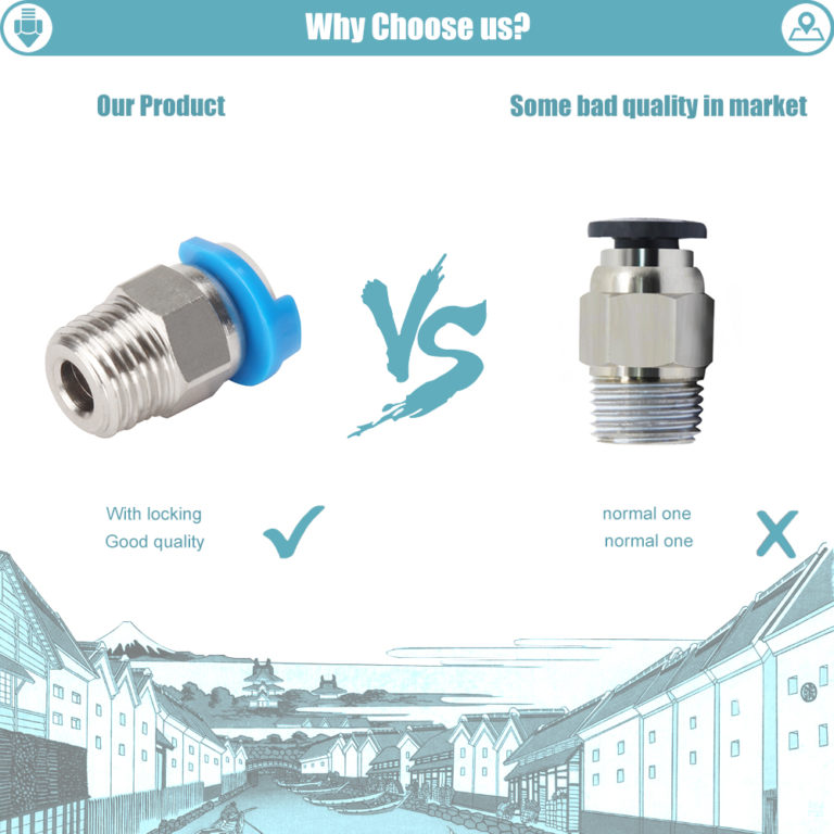 PC4-M10 JP4-01 Conector Pneumático Vazado com Clip para tubo PTFE Quick Push-In  - AIMSOAR - Image 8