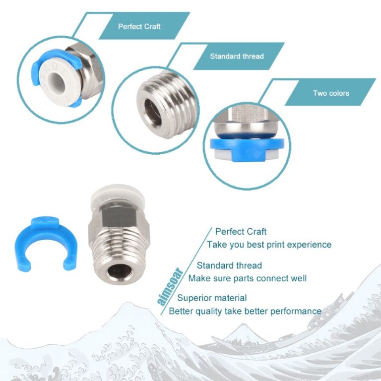 PC4-M10 JP4-01 Conector Pneumático Vazado com Clip para tubo PTFE Quick Push-In  - AIMSOAR - Image 7