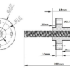 Porca T8 para Varões Trapezoidal T8 pitch 2mm Lead Passo 2mm (Lead Screw) - AIMSOAR