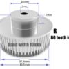 Polia para Correia 10mm GT2 60 Dentes 22mm 5mm Furo Alumínio ( GT2 timing belt pulley) - AIMSOAR