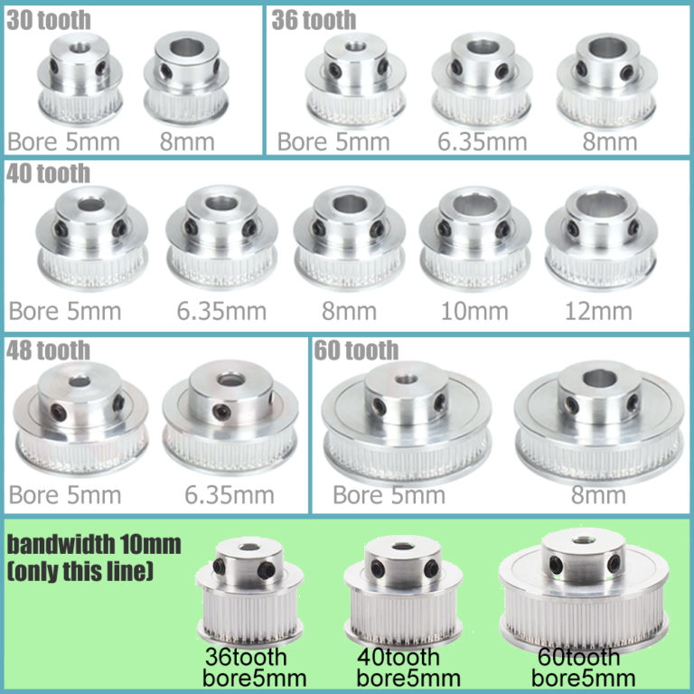 Polia para Correia 6mm GT2 40 Dentes 17mm 8mm Furo Alumínio ( GT2 timing belt pulley) - AIMSOAR - Image 3