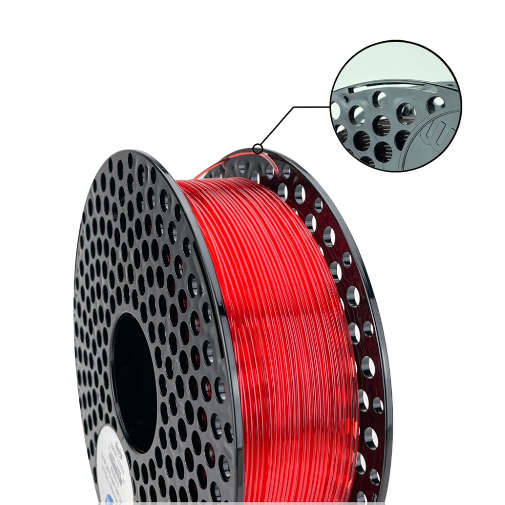 PETG 50g (Amostra) Red Transparent - Azurefilm - Image 2