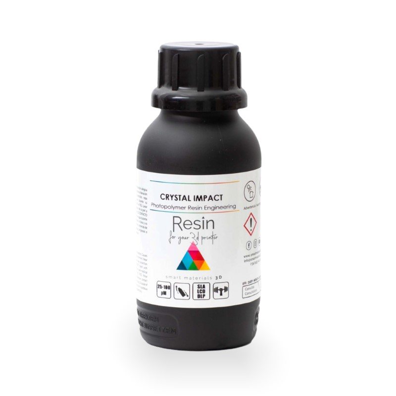 500ml Resin Resina Impressão 3D LCD SLA DLP UV CRYSTAL IMPACT RESIN - Smart Materials 3D