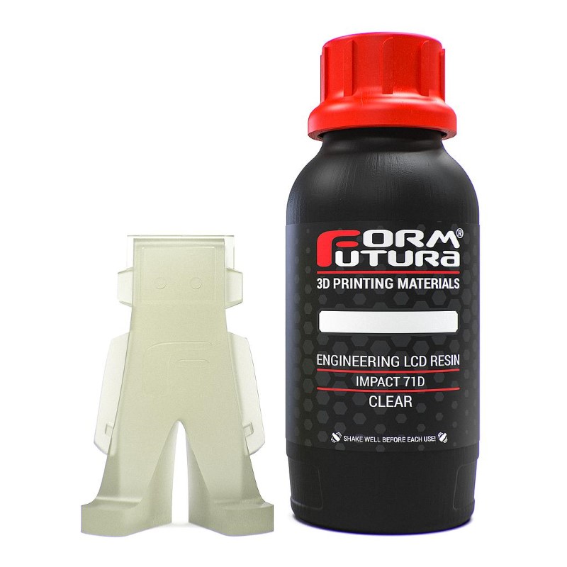 500ml Engineering LCD Resin Impact 71D Resina Impressão 3D UV Transparente Clear - FORMFUTURA