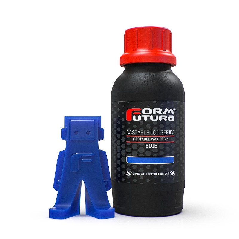 500ml Castable Wax LCD Series Resin Resina Cera Fundição Castável Impressão 3D UV Blue - FORMFUTURA