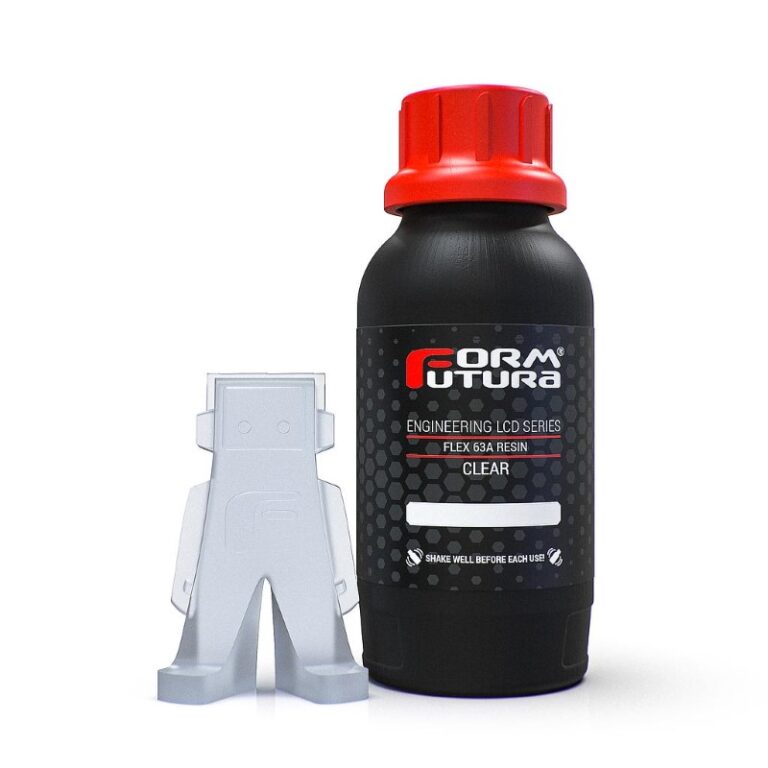 500ml Engineering LCD Resin Flex 63A Resina Impressão 3D UV Transparente Clear - FORMFUTURA