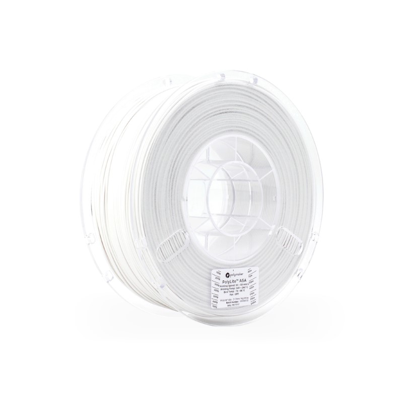 ASA PolyLite 1kg White - Polymaker