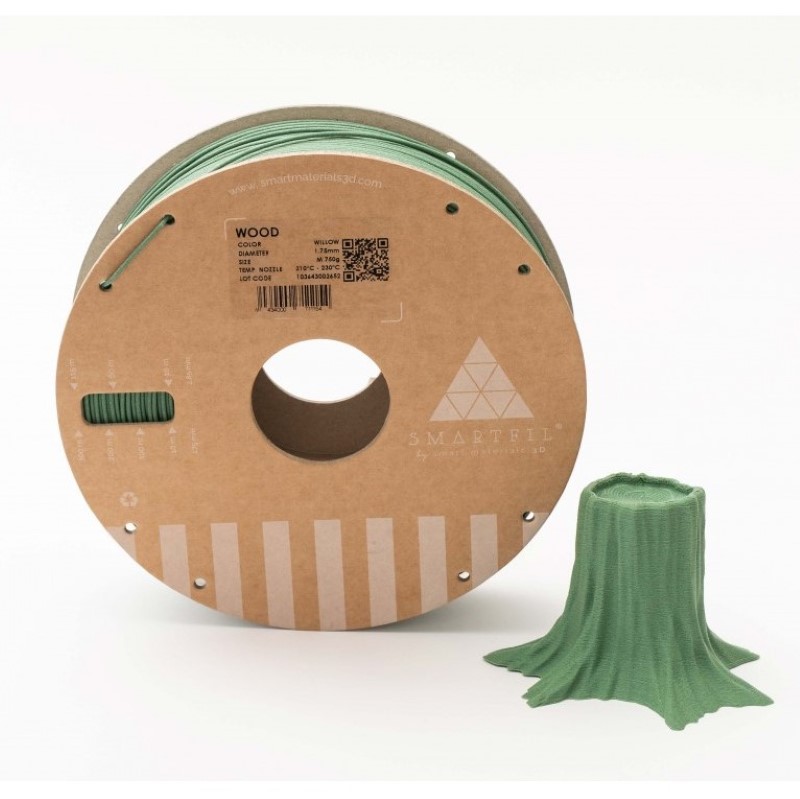 Smartfil WOOD PLA M 750g Willow - Smart Materials 3D - Image 2