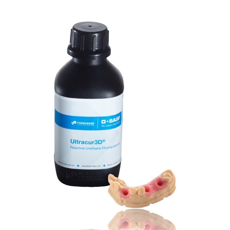 1000g DM 2304 Dental Resin Flexible 50A Ultracur3D Resin SLA LCD e DLP UV Resina Pink - BASF
