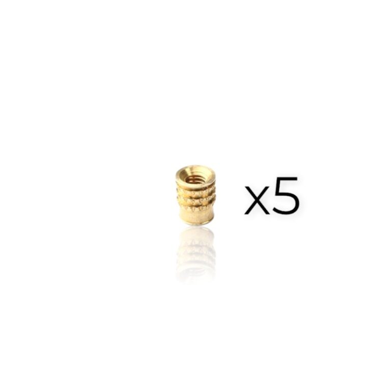 Pack 5 unidades Porca Inserção M3 para embutir em plástico ( Thread inserts ) - Bondtech