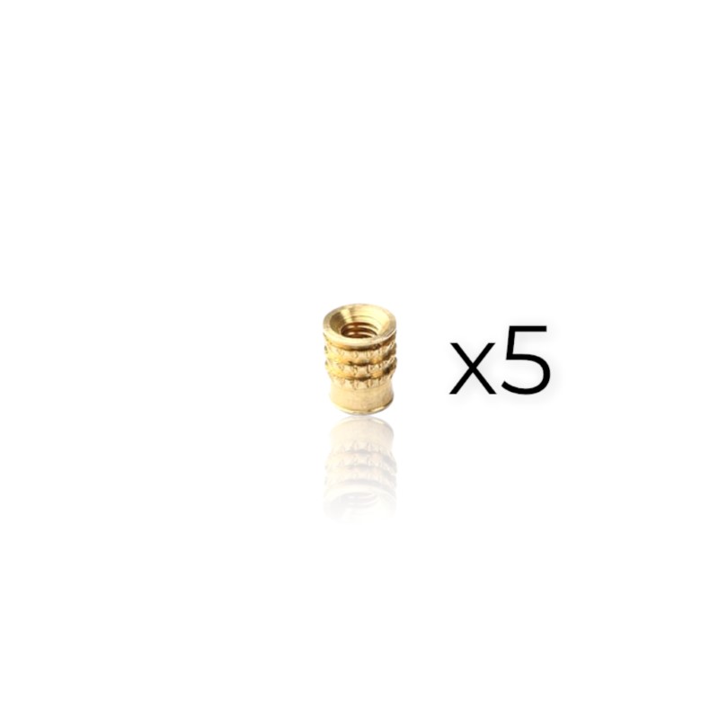 Pack 5 unidades Porca Inserção M3 para embutir em plástico ( Thread inserts ) - Bondtech