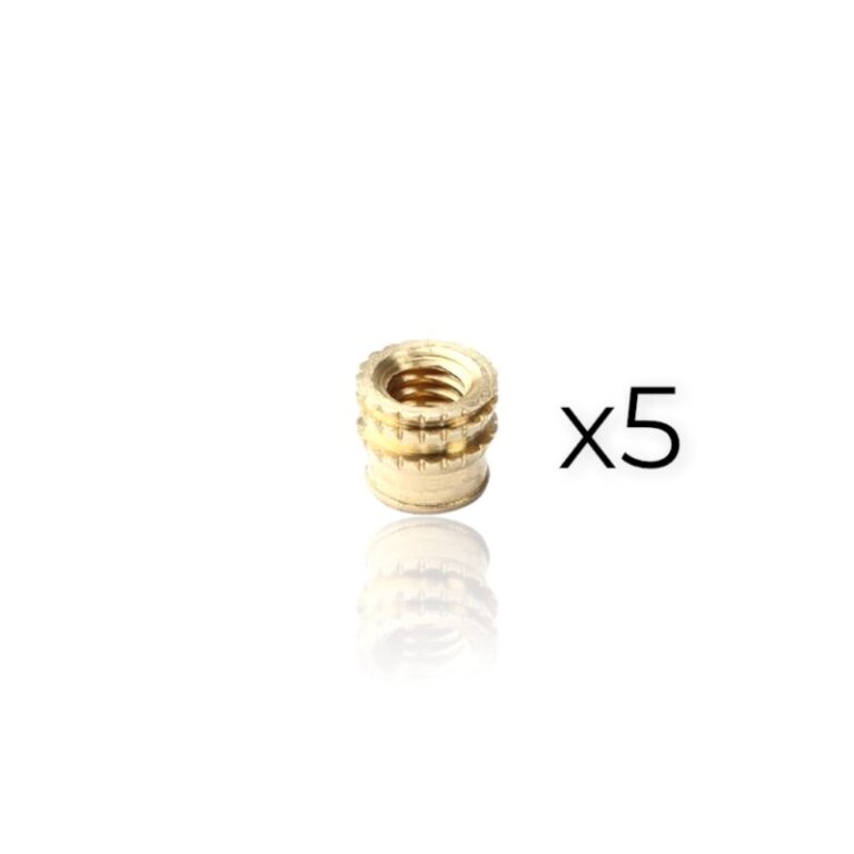 Pack 5 unidades Porca Inserção M4 para embutir em plástico ( Thread inserts ) - Bondtech