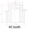 Engrenagem dentada Polia 40 dentes 5mm  Alimentador do Extrusor (Feed wheel feeder ) - AIMSOAR