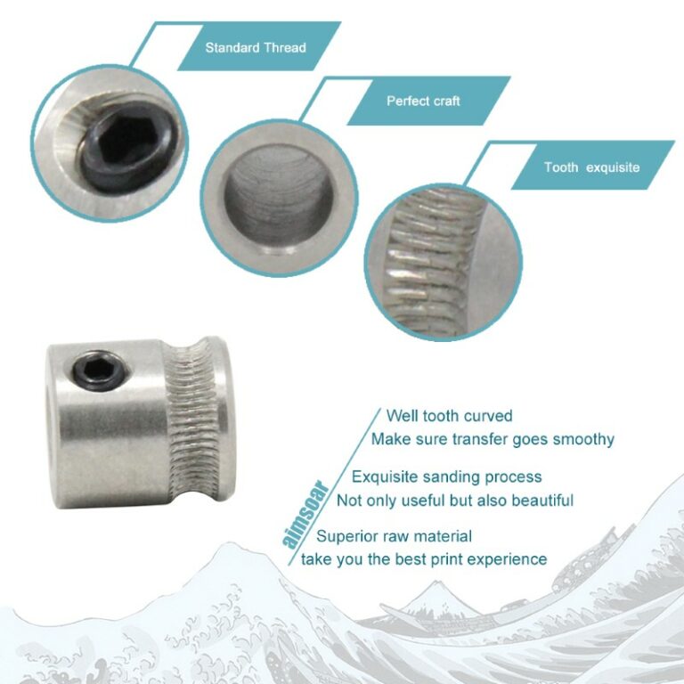 Engrenagem dentada Polia MK7 5mm Alimentador do Extrusor (Feed wheel feeder ) - AIMSOAR - Image 7