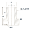 Engrenagem dentada Polia Mendel 5mm Alimentador do Extrusor Latão (Feed wheel feeder ) - AIMSOAR
