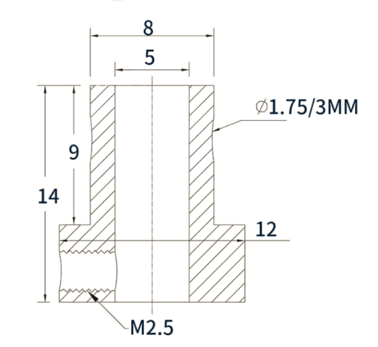 Engrenagem dentada Polia Mendel 5mm Alimentador do Extrusor Latão (Feed wheel feeder ) - AIMSOAR - Image 4