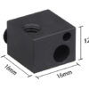 Heat Block Makerbot Clone Alumínio Vermelho 16X16X12 ( Heatblock bloco de aquecimento compatível e não com o original ) - AIMSOAR