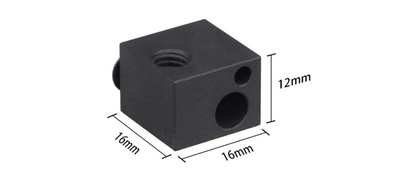 Heat Block Makerbot Clone Alumínio Vermelho 16X16X12 ( Heatblock bloco de aquecimento compatível e não com o original ) - AIMSOAR - Image 6