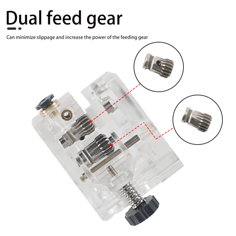 KIT Extrusor Dual Drive Clone Transparente para tubo PTFE ( Extruder ) - AIMSOAR - Image 4
