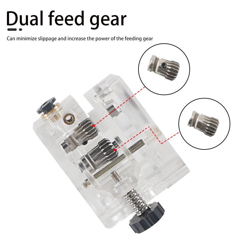 KIT Extrusor Dual Drive Clone Transparente para tubo PTFE ( Extruder ) - AIMSOAR - Image 4