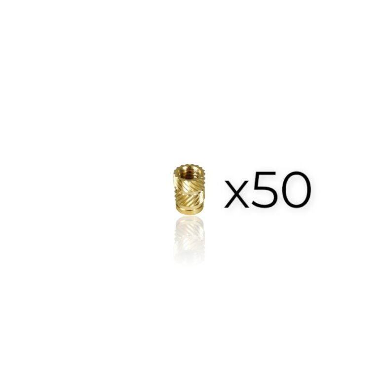 Pack 50 unidades Porca Inserção M4 para embutir em plástico ( Thread inserts ) - EVOLT
