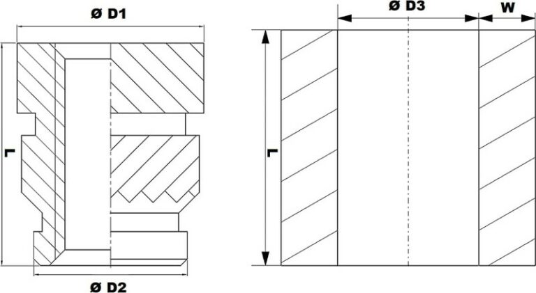 Pack 50 unidades Porca Inserção M4 para embutir em plástico ( Thread inserts ) - EVOLT - Image 2