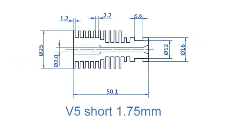 Heat Sink Remote V5 Clone Alumínio, modelo para filamento 3mm ( Heatsink bloco de aquecimento compatível com E3D V6 clone) - AIMSOAR - Image 12