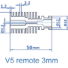 Heat Sink Remote V5 Clone Alumínio, modelo para filamento 3mm ( Heatsink bloco de aquecimento compatível com E3D V6 clone) - AIMSOAR