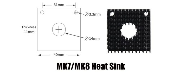 Heat Sink MK7/MK8 Dissipador para Motor Preto ( Extruder Heatsink ) - AIMSOAR - Image 9