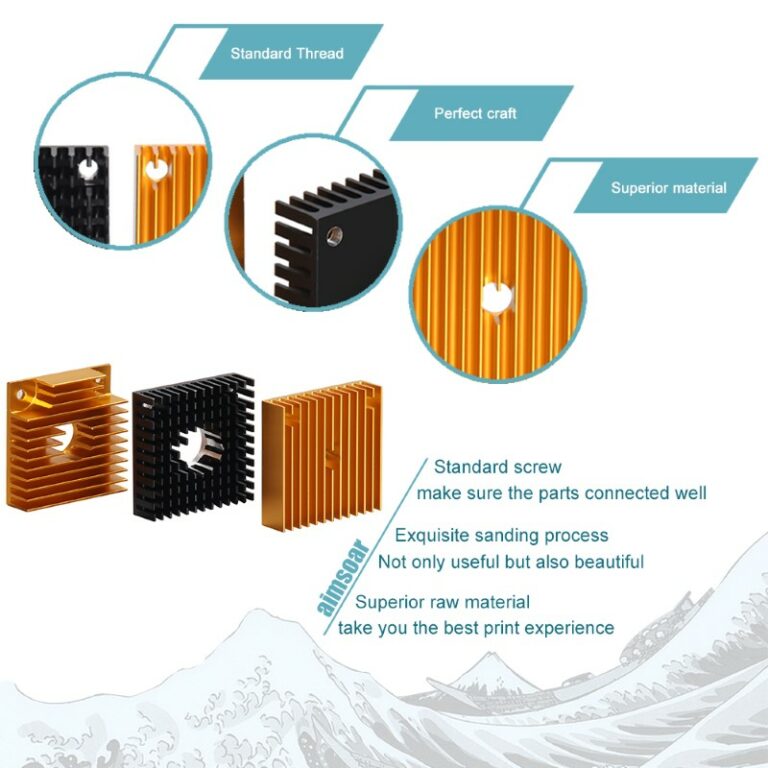 Heat Sink MK7/MK8 Dissipador para Motor Preto ( Extruder Heatsink ) - AIMSOAR - Image 7