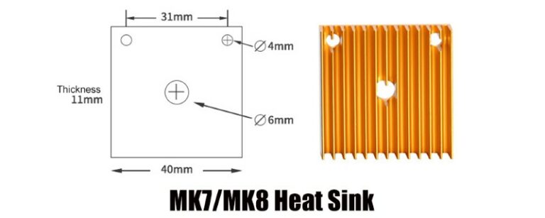 Heat Sink MK7/MK8 Dissipador para Motor Preto ( Extruder Heatsink ) - AIMSOAR - Image 10