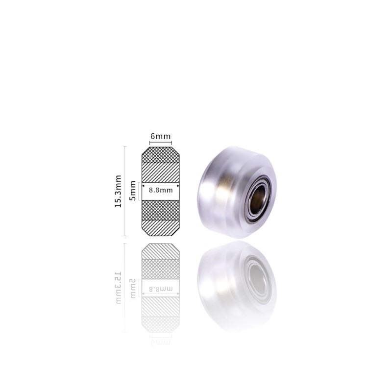 Rolamento MR105 Transparente Revestidos para T/V-Slot D-Type POM (roda Pulley wheel compatível com Creality, ANET e outras marcas) - AIMSOAR