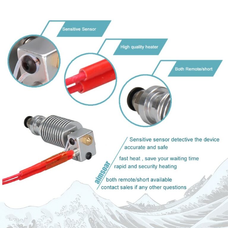 KIT montado Hotend 12V E3D V6 Short Extruder Clone (compatível com E3D) - AIMSOAR - Image 3