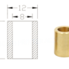 Rolamento Manga autolubrificante Latão 8*11*22 (Self-lubricating Brass Bearing Bushing Sleeve Ultimaker ) - AIMSOAR