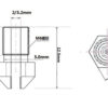 0.4mm Latão Nozzle Cabeça Removível (compatível com E3D) - AIMSOAR