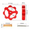 KIT 4 Rodas com Porca de ajuste e Mola do kit de nivelamento CR10 35mm diâmetro M4 *38mm (Leveling spring) - AIMSOAR