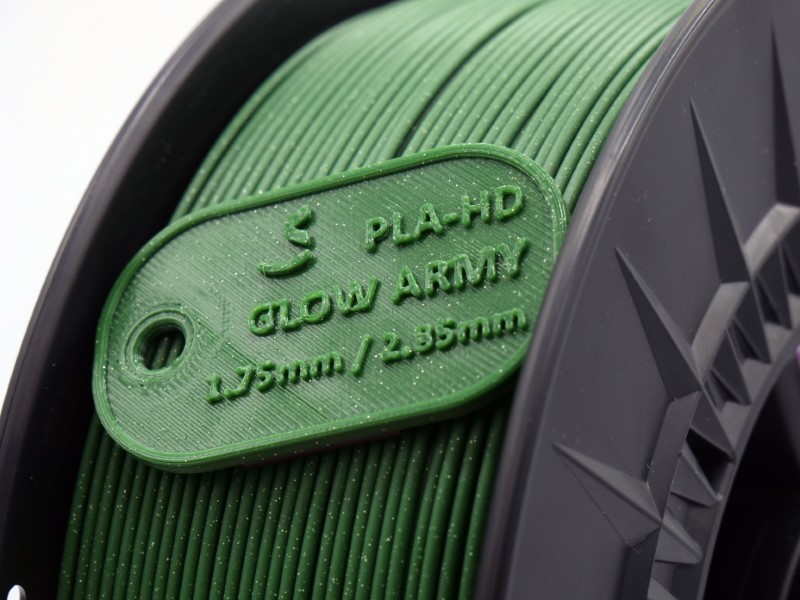 PLA HD 10m (Amostra) GLITTER Verde Militar Military Green - WINKLE - Image 3