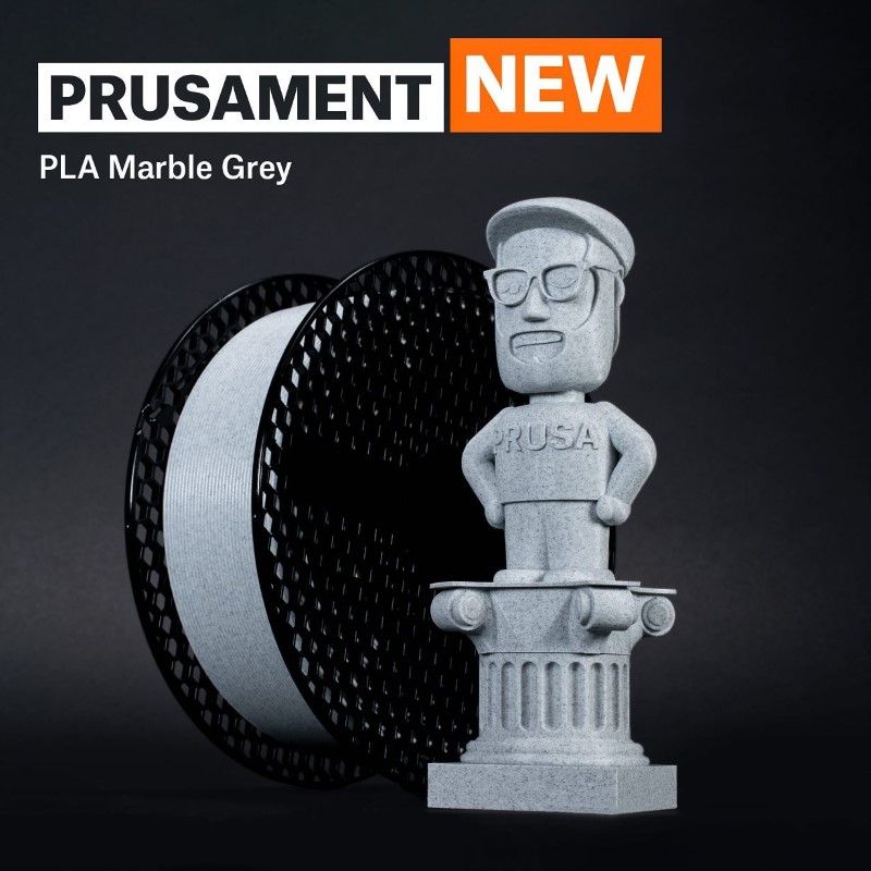 PLA 1kg Prusament Marble Grey - Prusa Original - Image 2