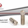 0.4mm CHT VOL Coated Brass Nozzle M6×1×14.5×21 1.75 E3D Volcano Revestimento de Níquel - Bondtech