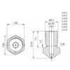 0.4mm C-SERIES Latão Nozzle V6 (compatível com E3D) - AIMSOAR