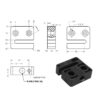 Porca Openbuilds T8 para Varões Trapezoidal T8 pitch 2mm Lead Passo 8mm (Z-axis Openbuilds screw nut seat holder) - AIMSOAR