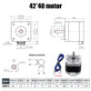 Motor 42 stepper 42mm 1.8º 42*42*39mm - Aimsoar