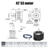 Motor Nema17 stepper 33mm 1.8º 42*42*33mm Extrusor Titan Extruder - Aimsoar