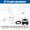 Motor Titan extruder 42 stepper 23mm 1.8º 42*42*23mm  - Aimsoar