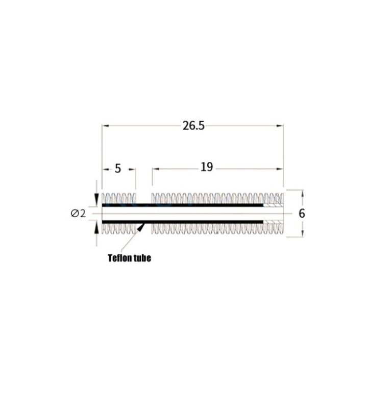 Heat Break PTFE 1.75mm 26mm Clone ( Heatbreak ) - AIMSOAR - Image 2