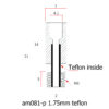 Heat Break PTFE Garganta 1.75mm ( Single Head Dual Color Throat Heatbreak ) - AIMSOAR