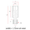 Heat Break Garganta Full Metal 1.75mm ( Single Head Dual Color Throat Heatbreak ) - AIMSOAR